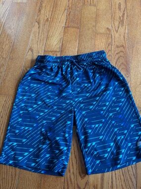 Blue Graphic Athletic Kids' Shorts
